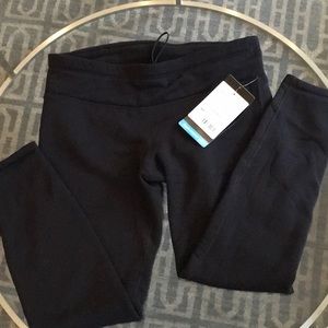 NWT Athleta black fleece lined leggings size MP